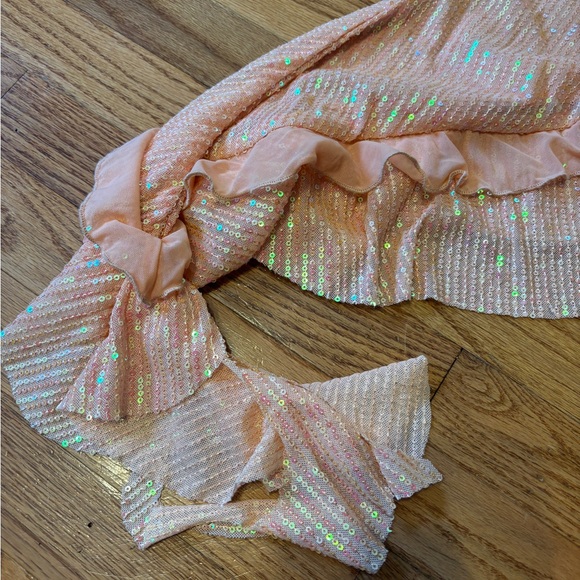 Pink Iridescent Ruffle Skirt - Picture 2 of 8